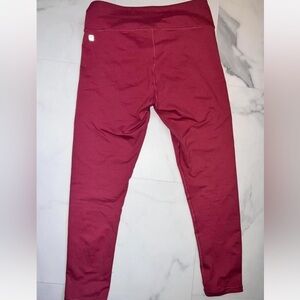 Fabletics Red Leggings Slim Fit Activewear